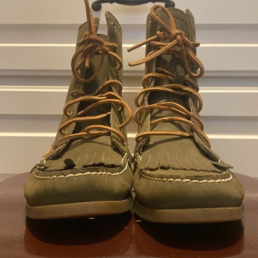 Sperry Top-Sider green boots. Women’s Size 10 - Picture 2 of 16